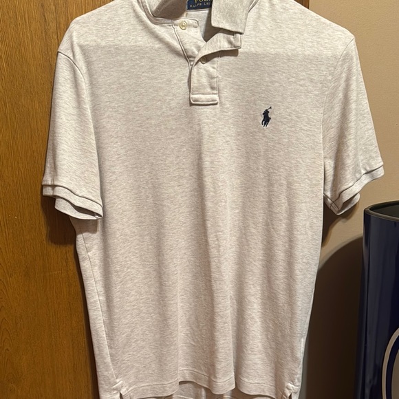 Polo by Ralph Lauren Men's Light Gray Polo Shirt - Picture 1 of 3